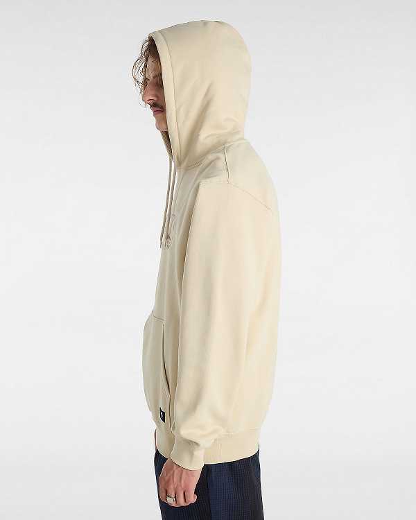 Men Vans Oval Loose Hoodie Beige Malaysia | VN0185647