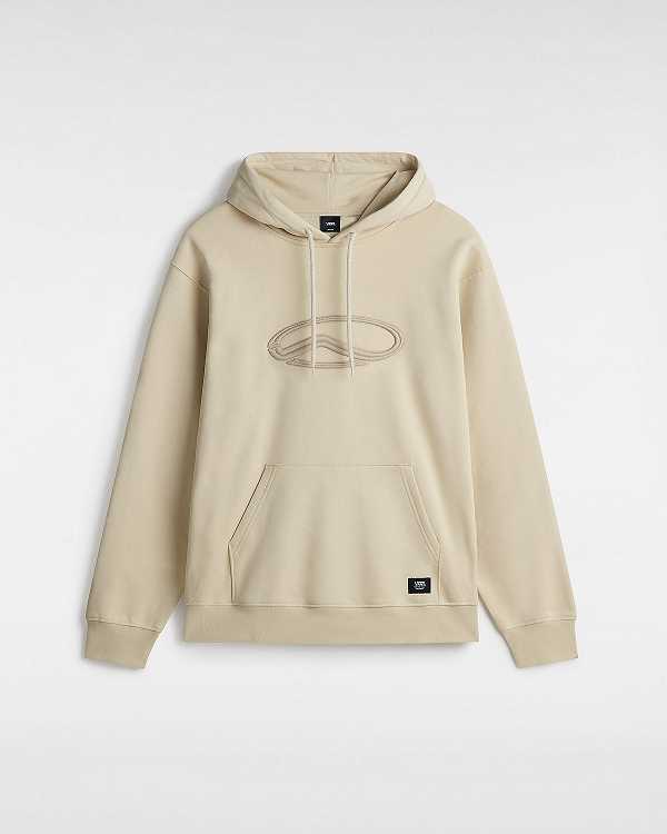 Men Vans Oval Loose Hoodie Beige Malaysia | VN0185647