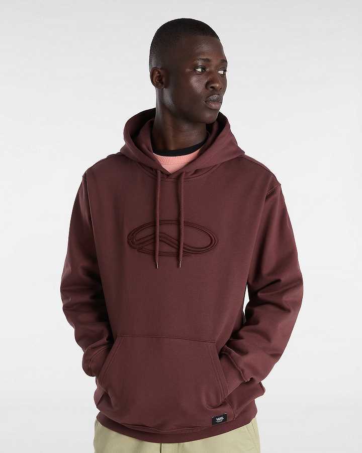 Men Vans Oval Loose Hoodie Brown Malaysia | VN2705138