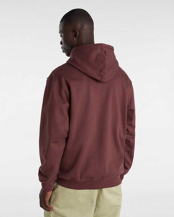 Men Vans Oval Loose Hoodie Brown Malaysia | VN2705138