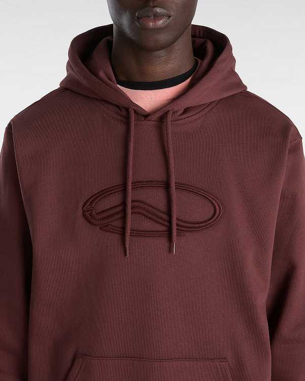 Men Vans Oval Loose Hoodie Brown Malaysia | VN2705138