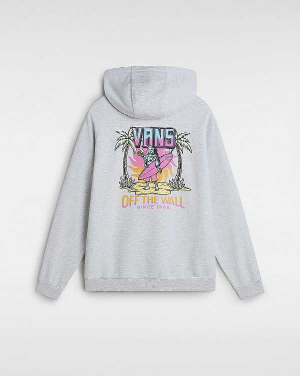 Men Vans Palm Cheers Classic Hoodie Grey Malaysia | VN7498316