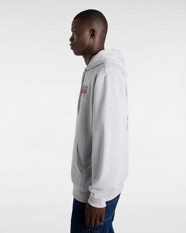 Men Vans Palm Cheers Classic Hoodie Grey Malaysia | VN7498316