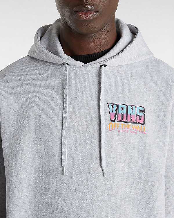 Men Vans Palm Cheers Classic Hoodie Grey Malaysia | VN7498316