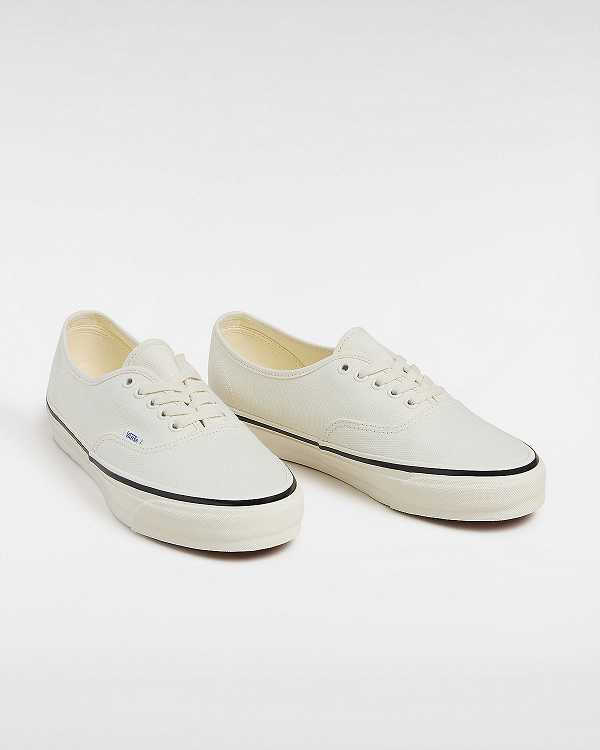 Men Vans Premium Authentic 44 Duck Canvas Shoes White Malaysia | VN0253961