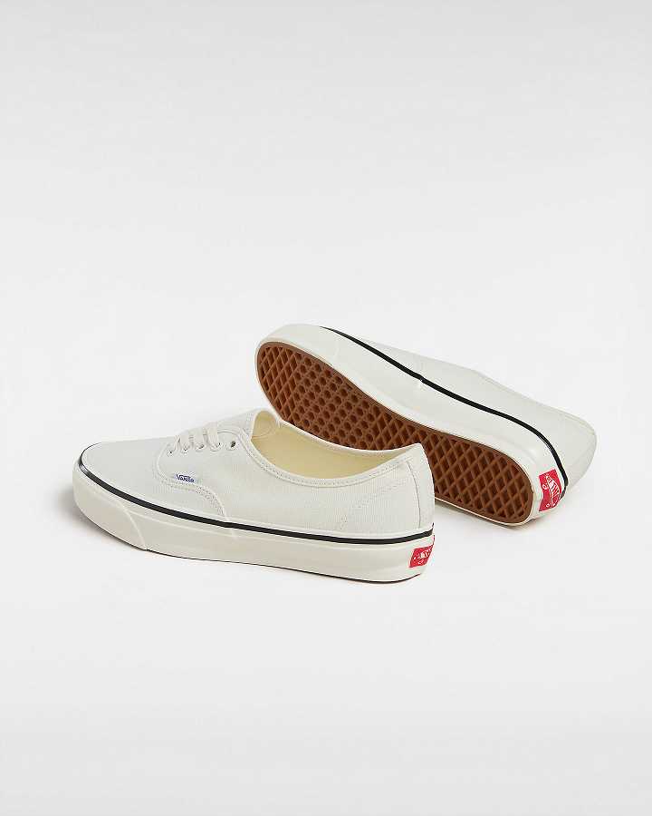 Men Vans Premium Authentic 44 Duck Canvas Shoes White Malaysia | VN0253961