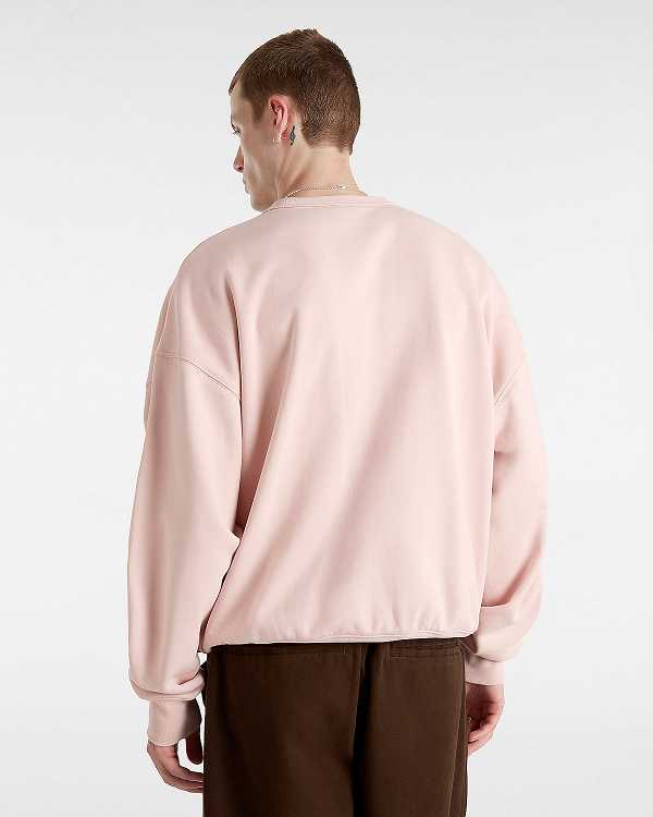 Men Vans Premium Crew Sweatshirt Pink Malaysia | VN8160927