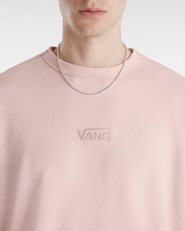 Men Vans Premium Crew Sweatshirt Pink Malaysia | VN8160927