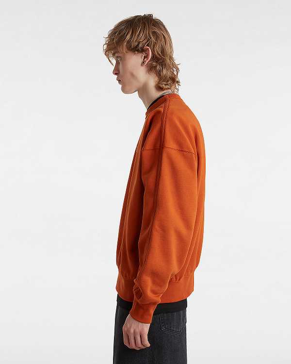 Men Vans Premium Logo Crew Sweatshirt Orange Malaysia | VN5971283