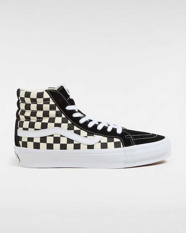 Men Vans Premium Sk8-Hi 38 Reissue Skate Shoes Black / White Malaysia | VN3086547