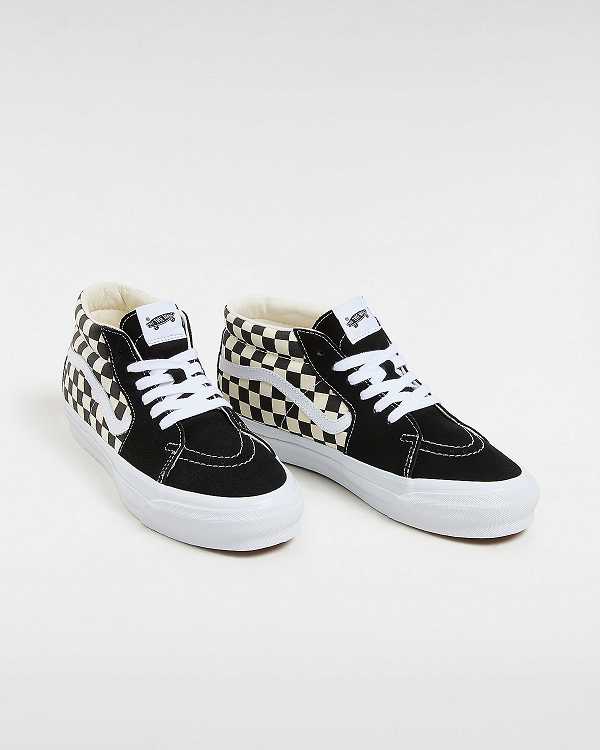 Men Vans Premium Sk8-Mid 83 Sneakers Black / White Malaysia | VN7340159