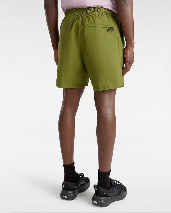 Men Vans Primary Solid Elastic Boardshorts Green Malaysia | VN2458769