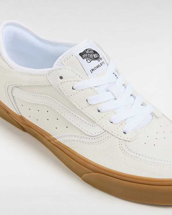 Men Vans Rowley Classic Sneakers White / Beige Malaysia | VN4716092