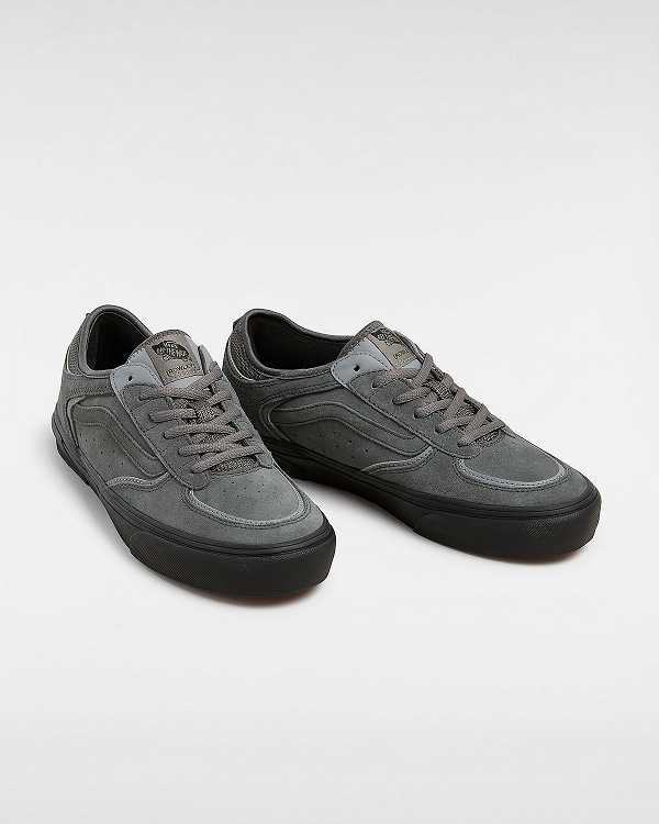 Men Vans Rowley Suede Skate Shoes Grey Malaysia | VN8745329