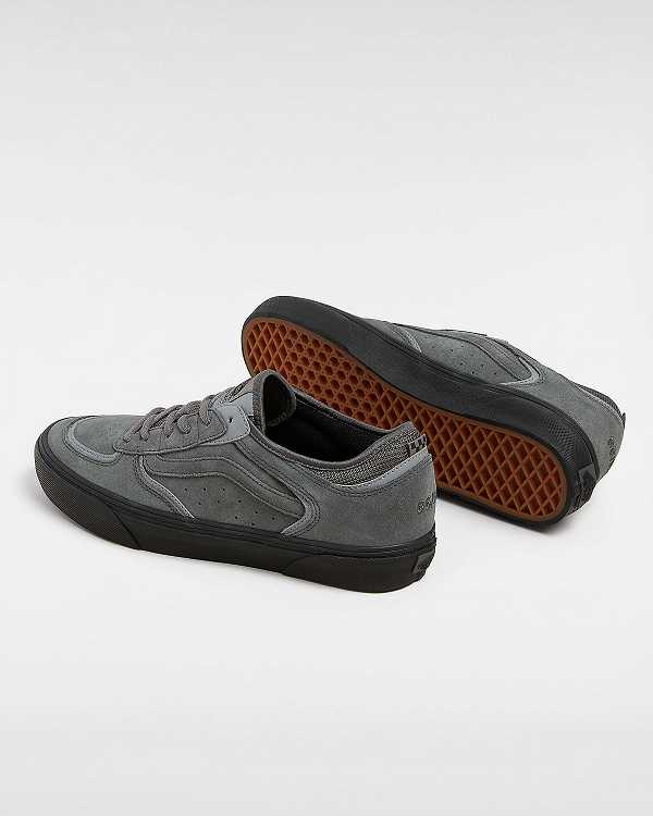 Men Vans Rowley Suede Skate Shoes Grey Malaysia | VN8745329