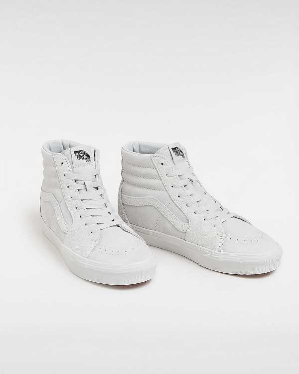 Men Vans Sk8-Hi Suede Mix Skate Shoes White Malaysia | VN5617380