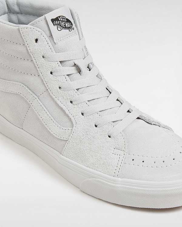 Men Vans Sk8-Hi Suede Mix Skate Shoes White Malaysia | VN5617380