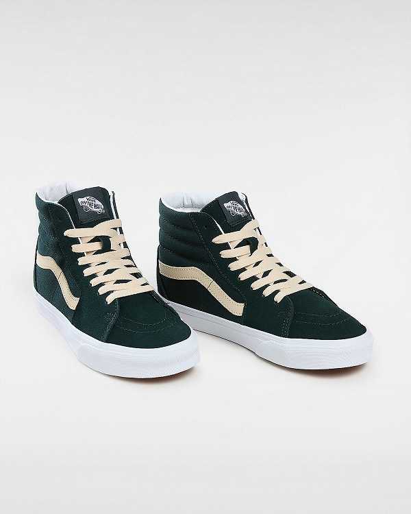 Men Vans Sk8-Hi Suede Skate Shoes Green Malaysia | VN3178492