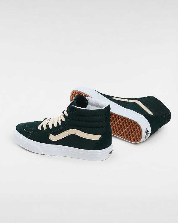 Men Vans Sk8-Hi Suede Skate Shoes Green Malaysia | VN3178492