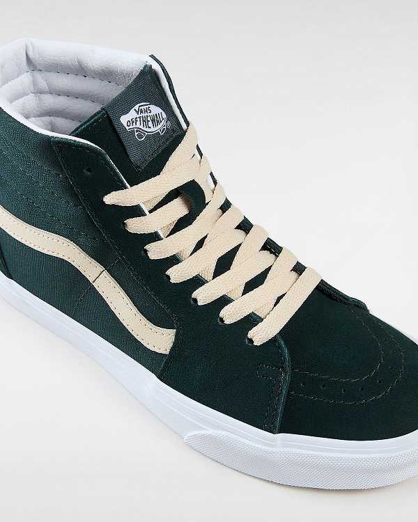 Men Vans Sk8-Hi Suede Skate Shoes Green Malaysia | VN3178492