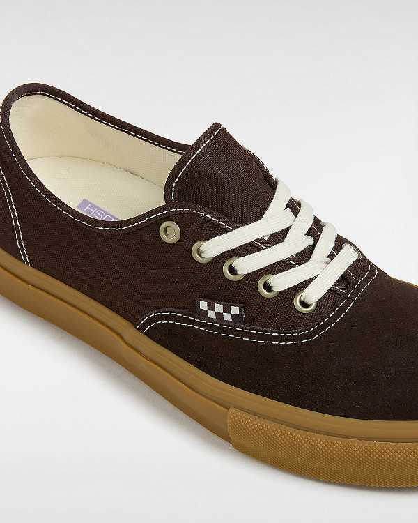 Men Vans Skate Authentic Sneakers Brown Malaysia | VN7395621