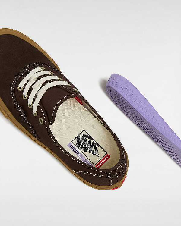 Men Vans Skate Authentic Sneakers Brown Malaysia | VN7395621