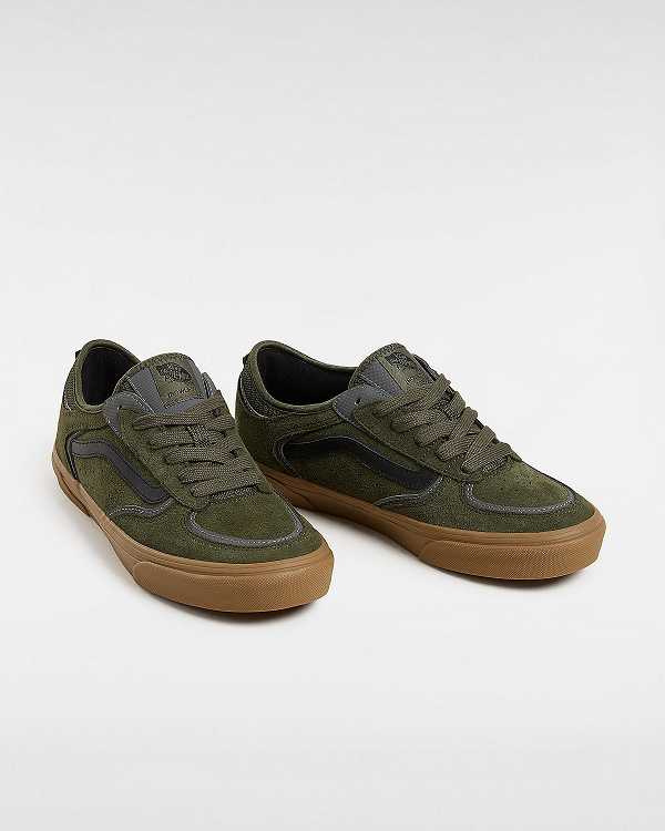 Men Vans Skate Rowley Sneakers Green Malaysia | VN9263018