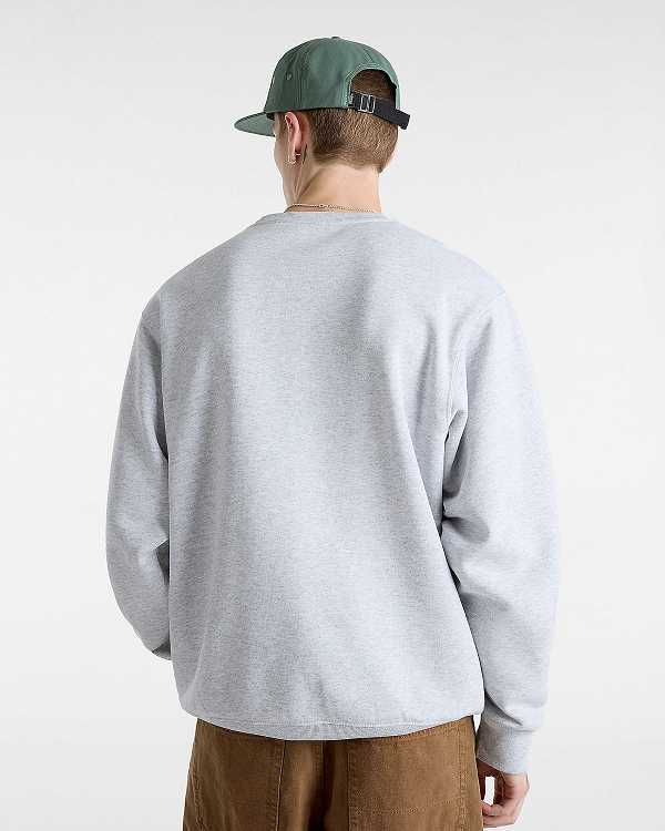 Men Vans Soles Loose Crew Sweatshirt Grey Malaysia | VN2459310