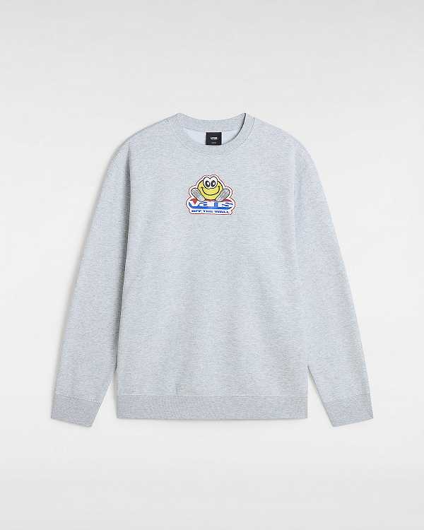 Men Vans Soles Loose Crew Sweatshirt Grey Malaysia | VN2459310