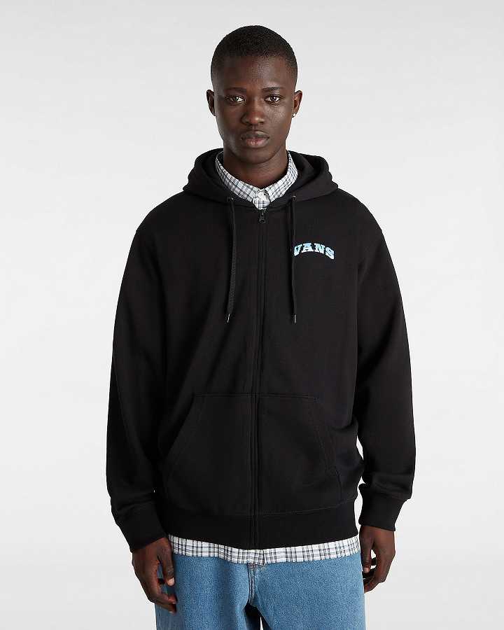 Men Vans True Waves Hoodie Black Malaysia | VN0273864