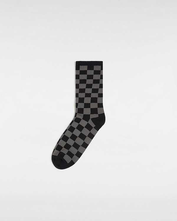 Unisex Vans Checkerboard Crew (1 Pair) Socks Grey Malaysia | VN9786153