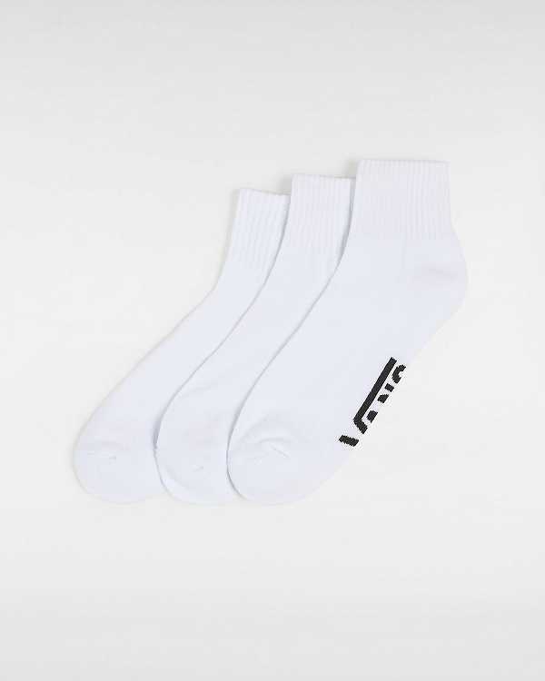 Unisex Vans Classic Ankle (3 Pair) Socks White Malaysia | VN2870536