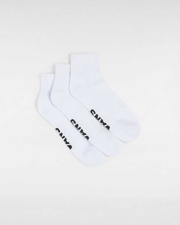 Unisex Vans Classic Ankle (3 Pair) Socks White Malaysia | VN2870536