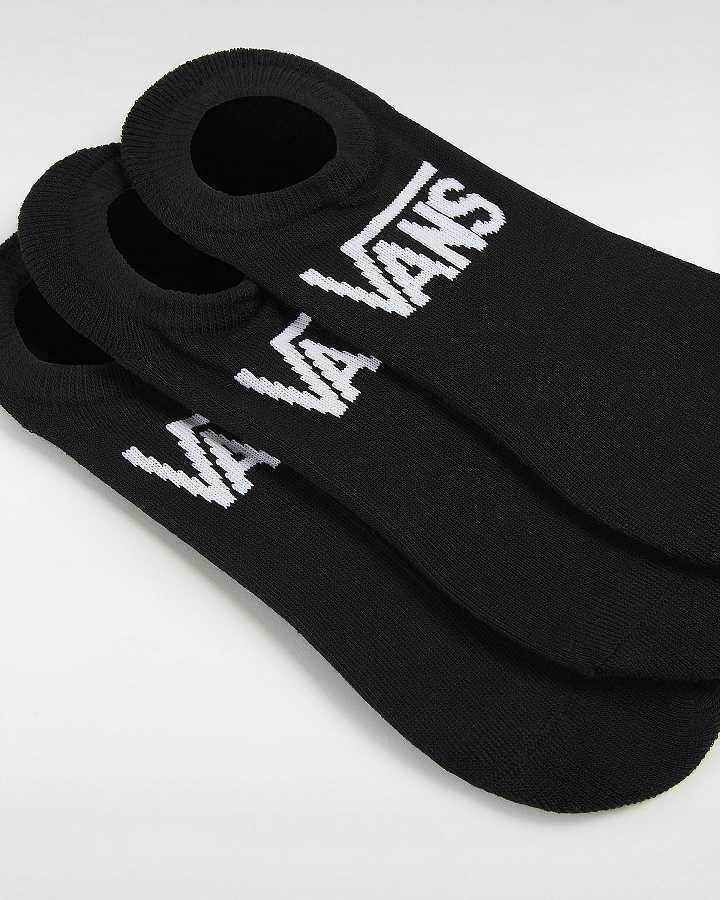 Unisex Vans Classic Kick (3 Pairs) Socks Black Malaysia | VN3125849