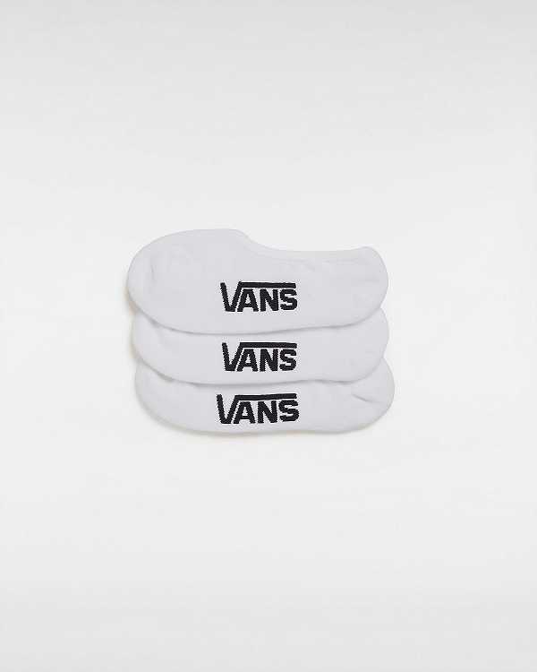 Unisex Vans Classic No Show (3 pairs) Socks White Malaysia | VN8324671