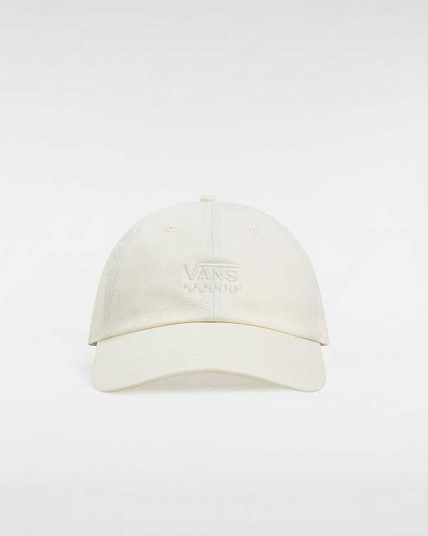 Unisex Vans Court Side Curved Bill Jockey Hats White Malaysia | VN8361925