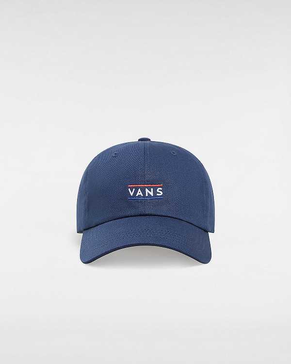 Unisex Vans Half Box Curved Bill Jockey Hats Blue Malaysia | VN8465173