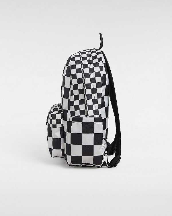 Unisex Vans Old Skool Check Backpacks Black Malaysia | VN5640813