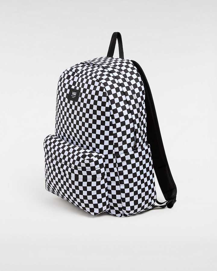 Unisex Vans Old Skool Check Backpacks Black Malaysia | VN5980261