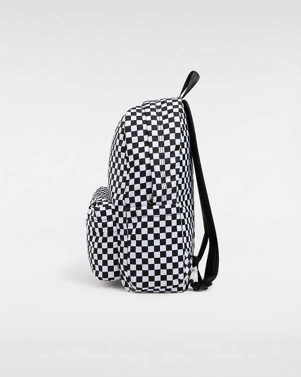 Unisex Vans Old Skool Check Backpacks Black Malaysia | VN5980261