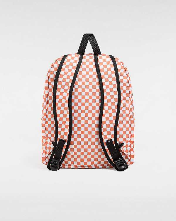 Unisex Vans Old Skool Check Backpacks Orange Malaysia | VN3648257