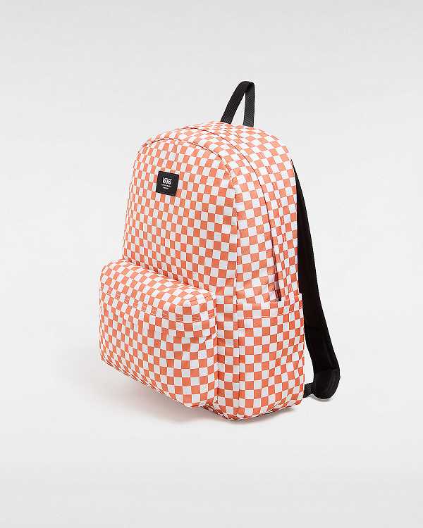 Unisex Vans Old Skool Check Backpacks Orange Malaysia | VN3648257