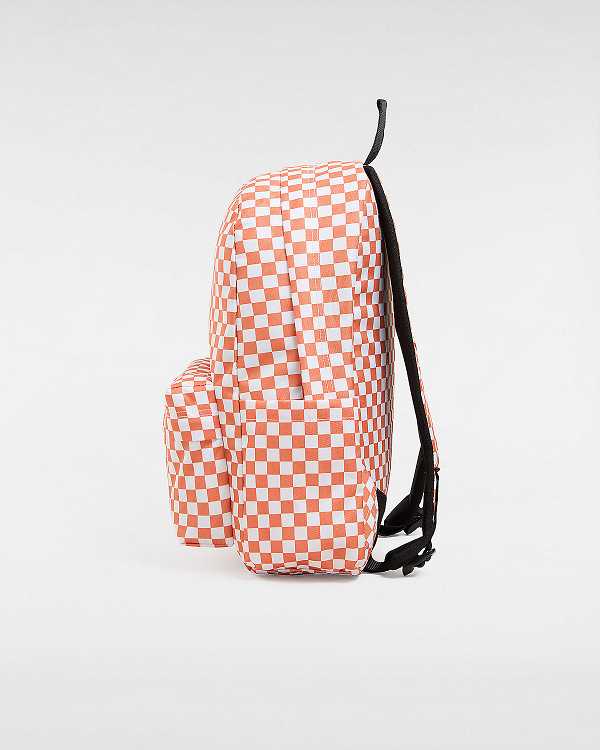 Unisex Vans Old Skool Check Backpacks Orange Malaysia | VN3648257