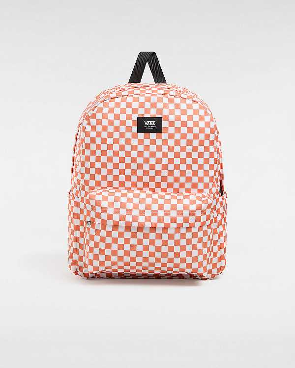 Unisex Vans Old Skool Check Backpacks Orange Malaysia | VN3648257