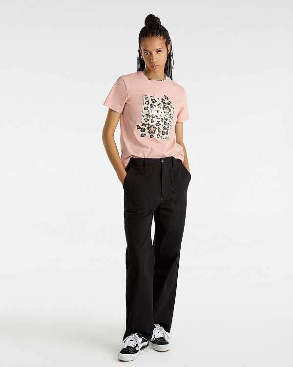 Women Vans Animalier Boxed T Shirts Pink Malaysia | VN6392857