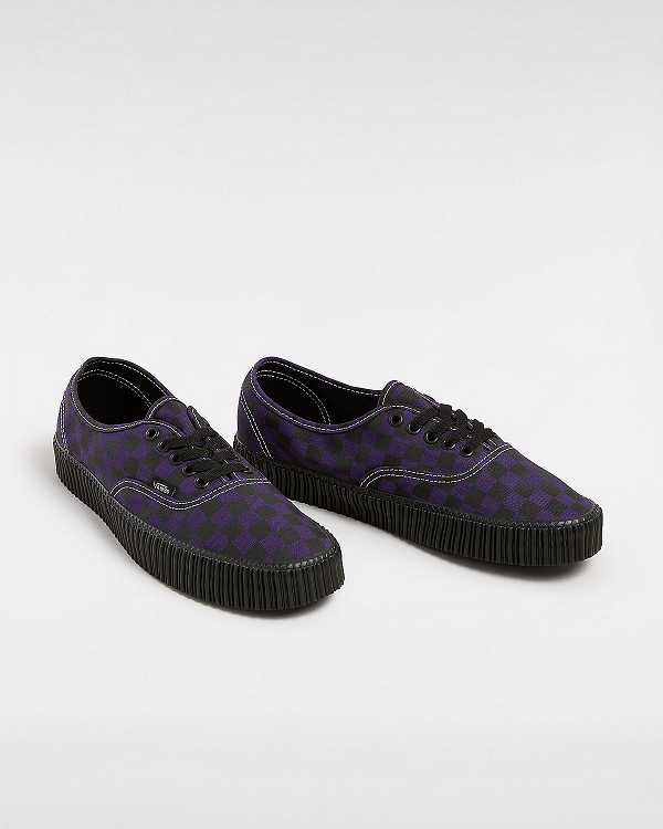 Women Vans Authentic Creeper Sneakers Black / White Malaysia | VN0879314