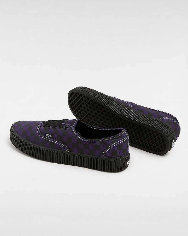 Women Vans Authentic Creeper Sneakers Black / White Malaysia | VN0879314