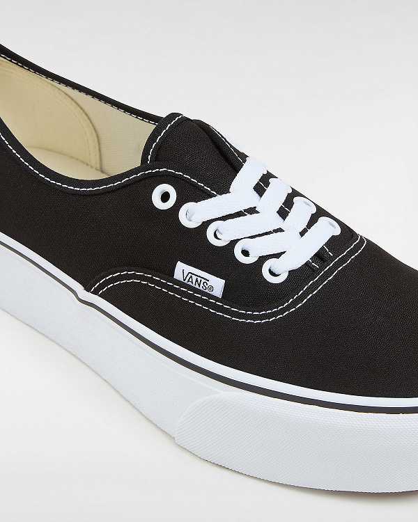 Women Vans Authentic Platform Shoes Black Malaysia | VN8610245