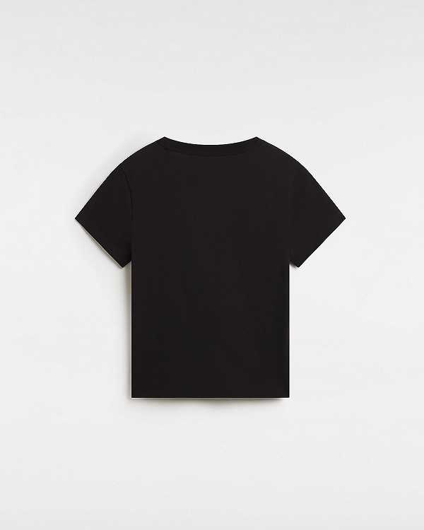 Women Vans Basic mini T Shirts Black Malaysia | VN2479031