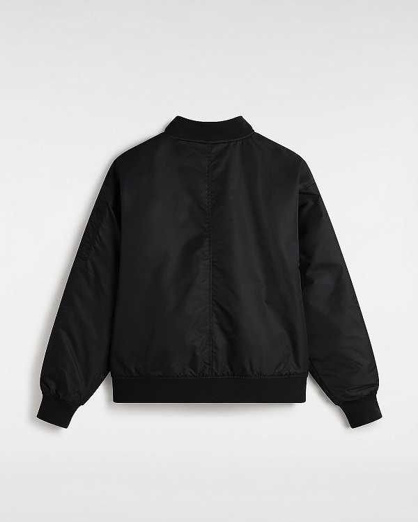 Women Vans Bennett Bomber Jackets Black Malaysia | VN2893504